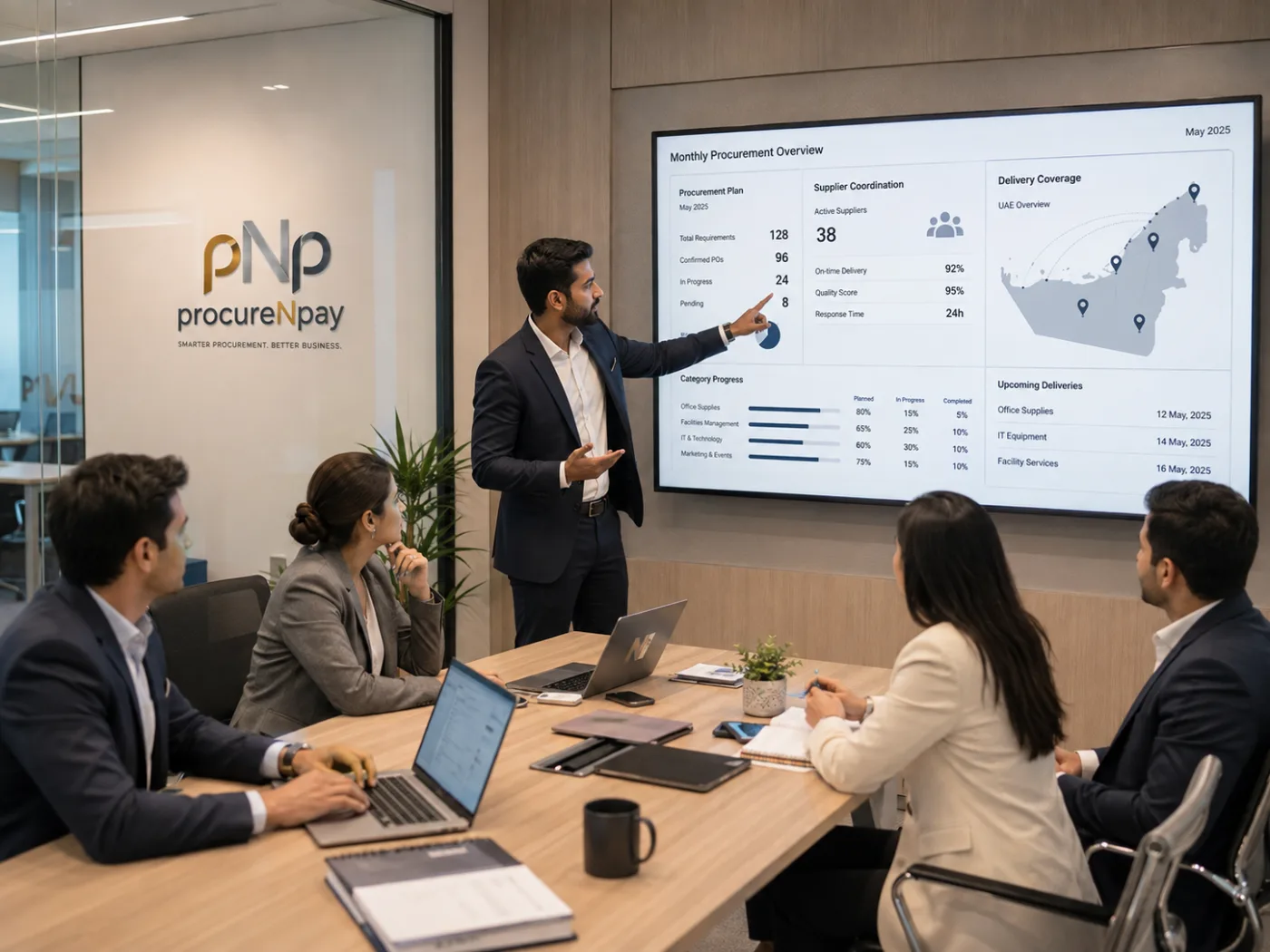 The procureNpay team supplying businesses across the UAE